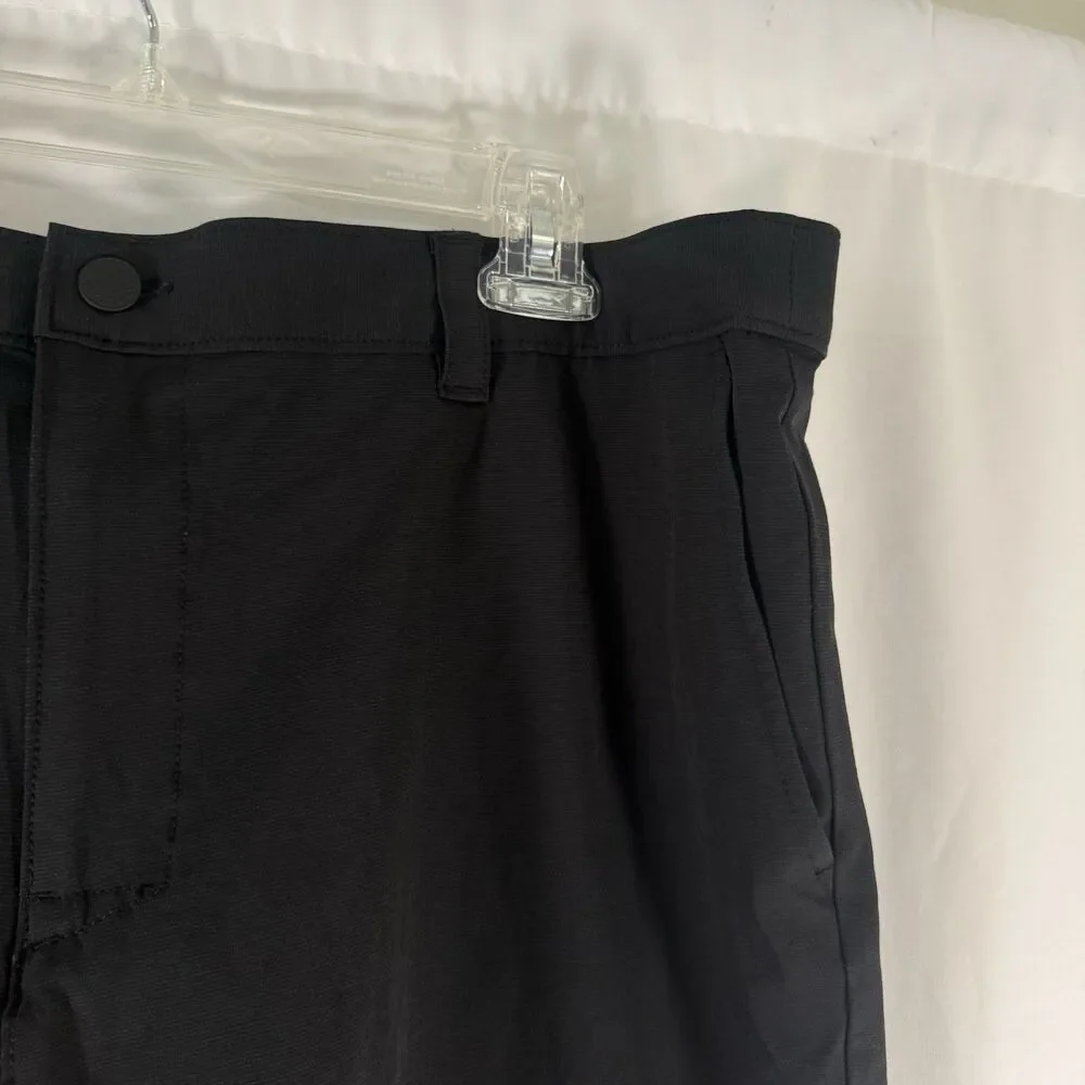 Banana Republic Tech Shorts Men's 40 Black Flat Front 9.5